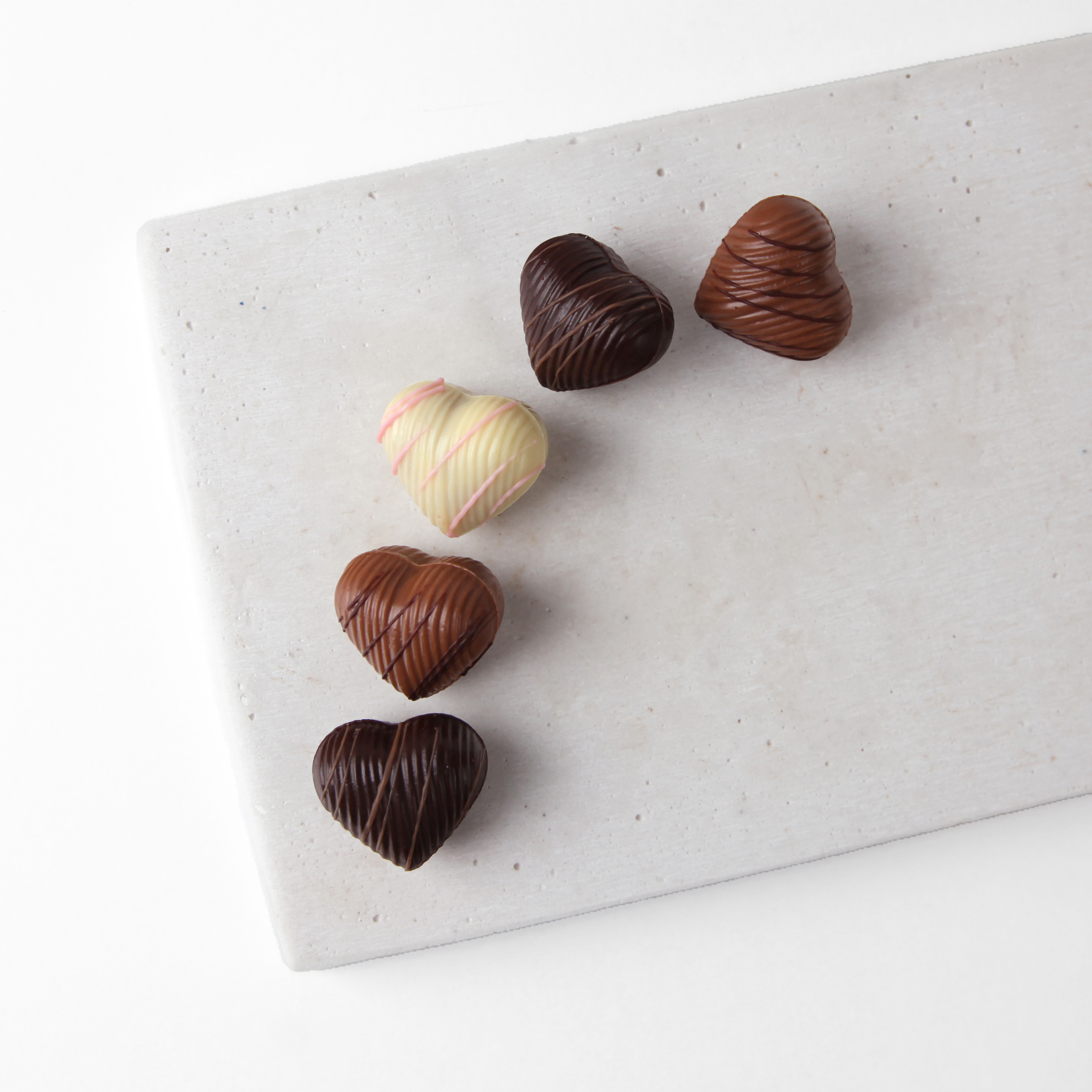 Pralinenherzen 5 Stück