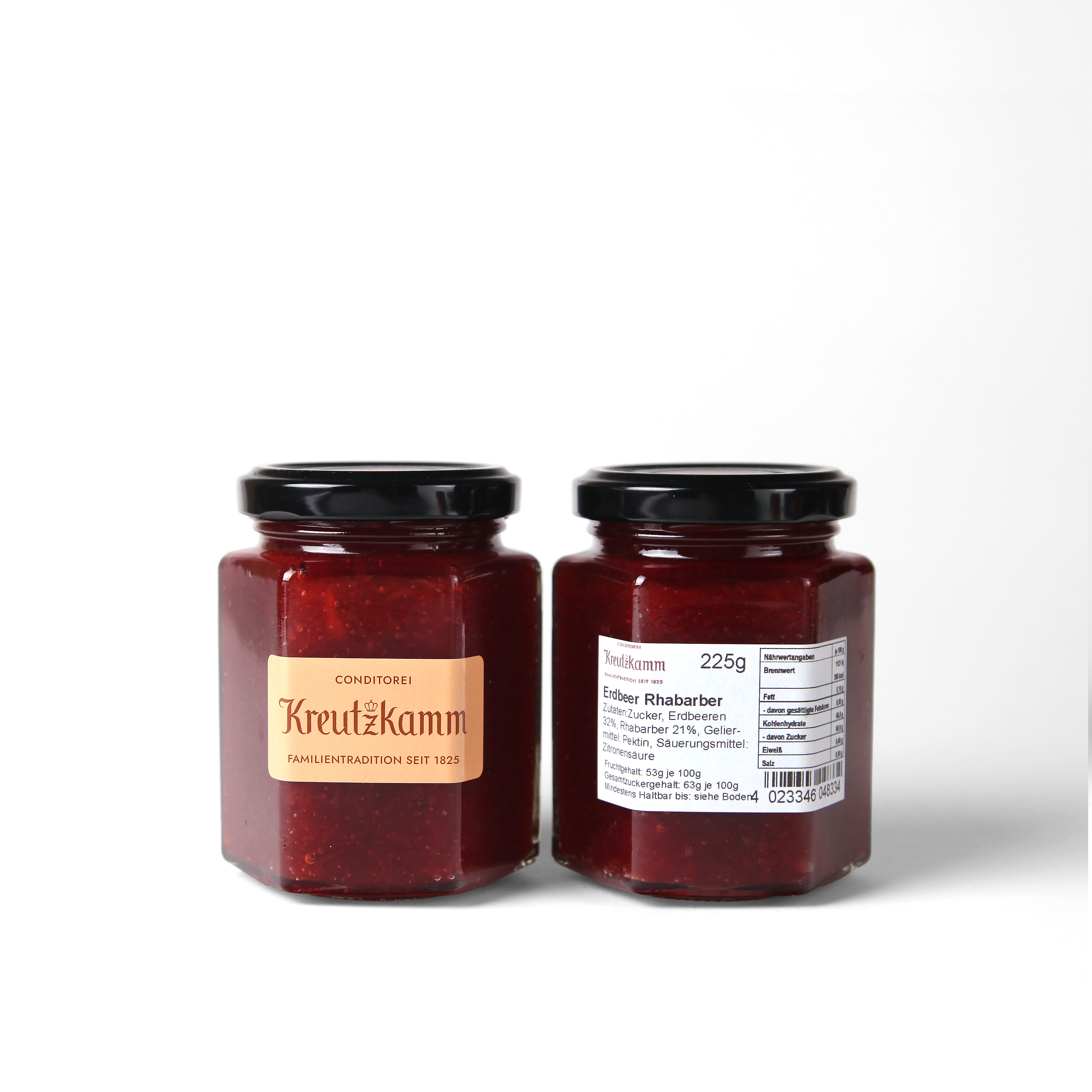 Erdbeer-Rhabarber Konfitüre Erdbeer-Rhabarber Konfitüre
