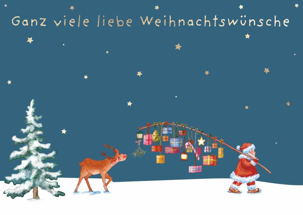 Postkarte "Weihnachtswünsche"